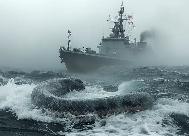 Карадагский змей в Черном море