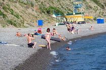 Пляж в Широкой балке