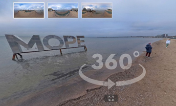 Берег моря в межсезонье - Панорамы 360