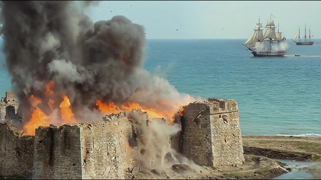 Обстрел крепости Анапы с моря русской эскадрой