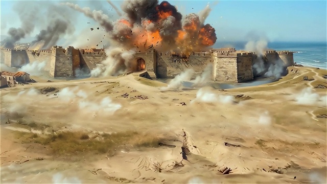 Турецкая крепость Анапа под осадой